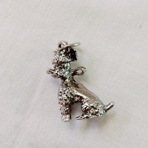 925 Sterling Silver Charm Poodle Pet Dog lover doggie collectible